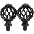 thumbnail image 1 of Miangastore 2pcs Curtain Rod Finials Curtain Finials Ends Cap Curtain Pole Finials, 1 of 9