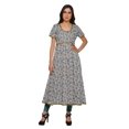 thumbnail image 1 of Moomaya Kurta à Manches Courtes Imprimée pour Femmes, Kurti à Fente avant, Vêtements d'Été, 1 of 6