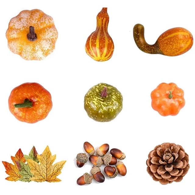 Ensemble de Citrouilles Artificielles Réalistes Fausses Citrouilles Décor pour l'Halloween