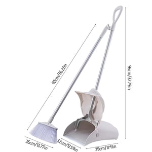EGNMCR Bathroom Accessories Brooms And Dustpan Set- Cleaning Supplies Brooms And Dustpan Set For Home- Stainless Steel Handle Brooms With Dustpan Combo Set For Home Office potable broom