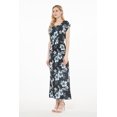 thumbnail image 2 of Robe Longue Simple Hawaïenne pour Femme à Manches Cap Luau 2TG Midnight Bloom, 2 of 5