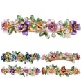 thumbnail image 2 of Women Rhinestone Hair Clip Flower Decor Butterfly Hair Barrette French Barrette, 2 of 10