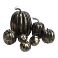 thumbnail image 1 of Lipstore 7 Pieces Fake Pumpkins Model Cute Harvest Decorative DIY Small Rustic Artificial Black Gold, 1 of 8