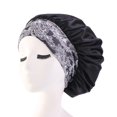 thumbnail image 2 of WIFKLSIIPG Wide Elastic Band Satin Sleep Bonnet Soft Night Sleeping Cap for Women, 2 of 2