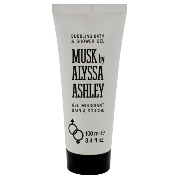 Musk Bubbling Bath and Shower Gel by Alyssa Ashley for Unisex - 3.4 oz Shower Gel
