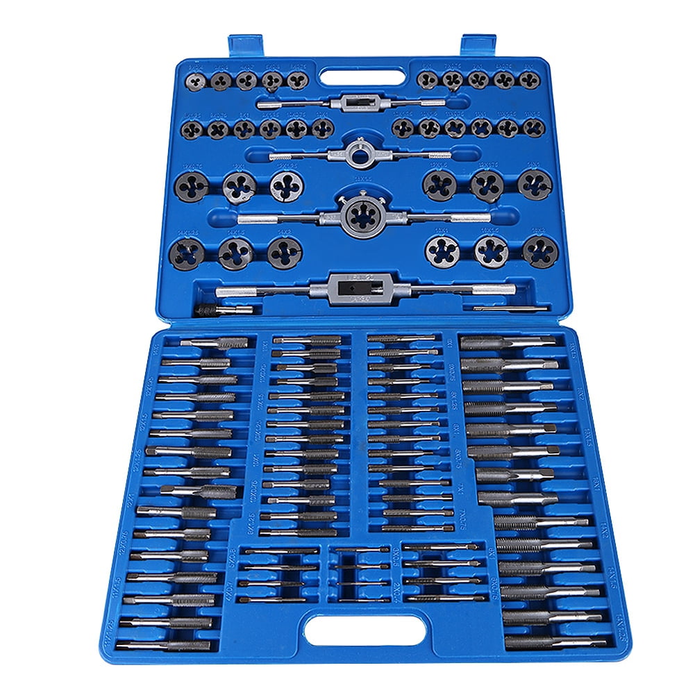 Screw Taps Tool Set 110pcs/set M2-M18 Screw Nut Thread Taps Dies With Wrench Handle Heavy Duty Hand Tool Kit