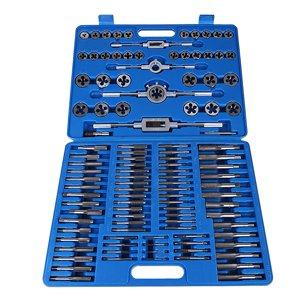 Jeu d'outils à visser 110pcs/set M2-M18 Les robinets de filetage d'écrou à vis meurent avec la poignée de clé