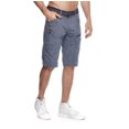 thumbnail image 4 of Dark Black Men's Belted Cargo Shorts, 4 of 6