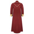thumbnail image 2 of iiniim Mens Friar Medieval Renaissance Priest Long Robe Church Worship Halloween Party Cosplay Costume Red S, 2 of 4
