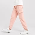 thumbnail image 4 of MIASHUI Girls Sweatpants Unisex Children Cargo Pants Kids Solid Color Trousers,Pink,6-7 Years, 4 of 4