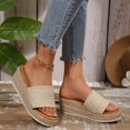 thumbnail image 4 of Mepaouo Womens Wedge Slide Sandals Platform Slip on Espadrilles Summer Beach Walking Flatform Shoes, 4 of 7