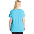 thumbnail image 3 of Just My Size T-Shirt Col Rond à Manches Courtes en Jersey de Coton pour Femmes, 1X, Bleu Process, 3 of 3