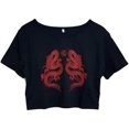 thumbnail image 1 of Women's Crewneck Printed T Shirt Cool Tight Short Sleeve Top, 1 of 1