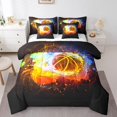 thumbnail image 1 of YST Basketball Colorful Tie Dye Ball Game Comforter Set 7Pcs Bed in a Bag, King, 1 of 5