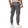 thumbnail image 4 of Cotton Men Trousers Solid Color Replacement Stylish Washable Easy Easy Matching Matching Middle Waist Home Long Pant Clothes Black XL, 4 of 7