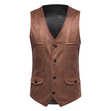 Birdeem Men Solid Fashion Have Pockets Single Breasted Stage Costume Vest Tops Blouse
