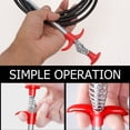 thumbnail image 2 of KAKOWELY 2Pcs Drain Remover Cleaning Tool Multifunction Drain Bendable Pipe Dredging Tool,98.43"X0.39"X0.39", 2 of 5