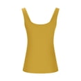 thumbnail image 4 of Jsaierl Women Spaghetti Strap U Neck Ribbed Tanks Tops Solid Color Slim Fit Vests Basic Sleeveless Yoga Shirts, 4 of 6
