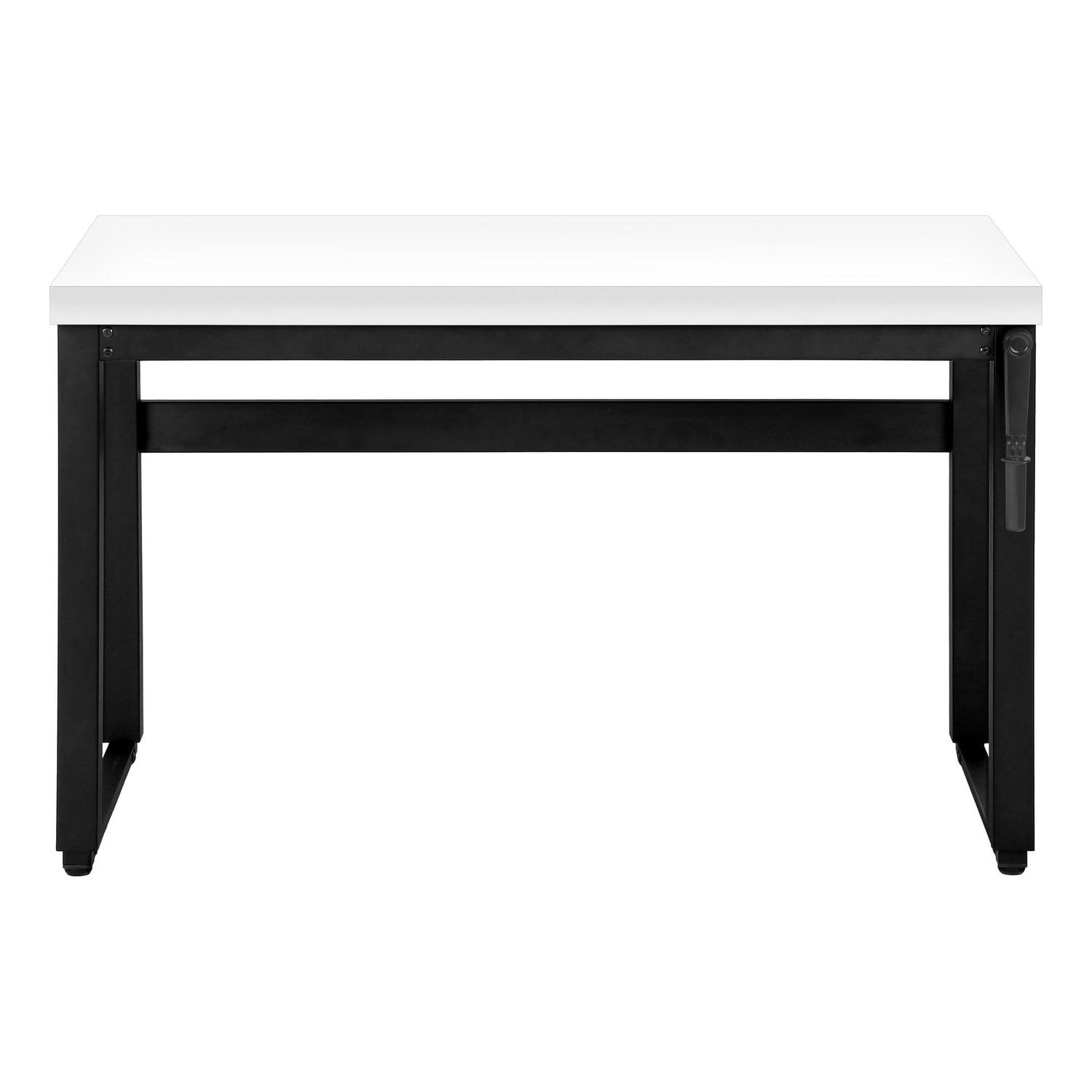 Monarch Specialties Bureau, Bureau À Domicile, Debout, Ajustable, 48"l, Travail, Ordinateur Portable, Métal, Stratifié, Blanc, Noir, Contemporain, Moderne