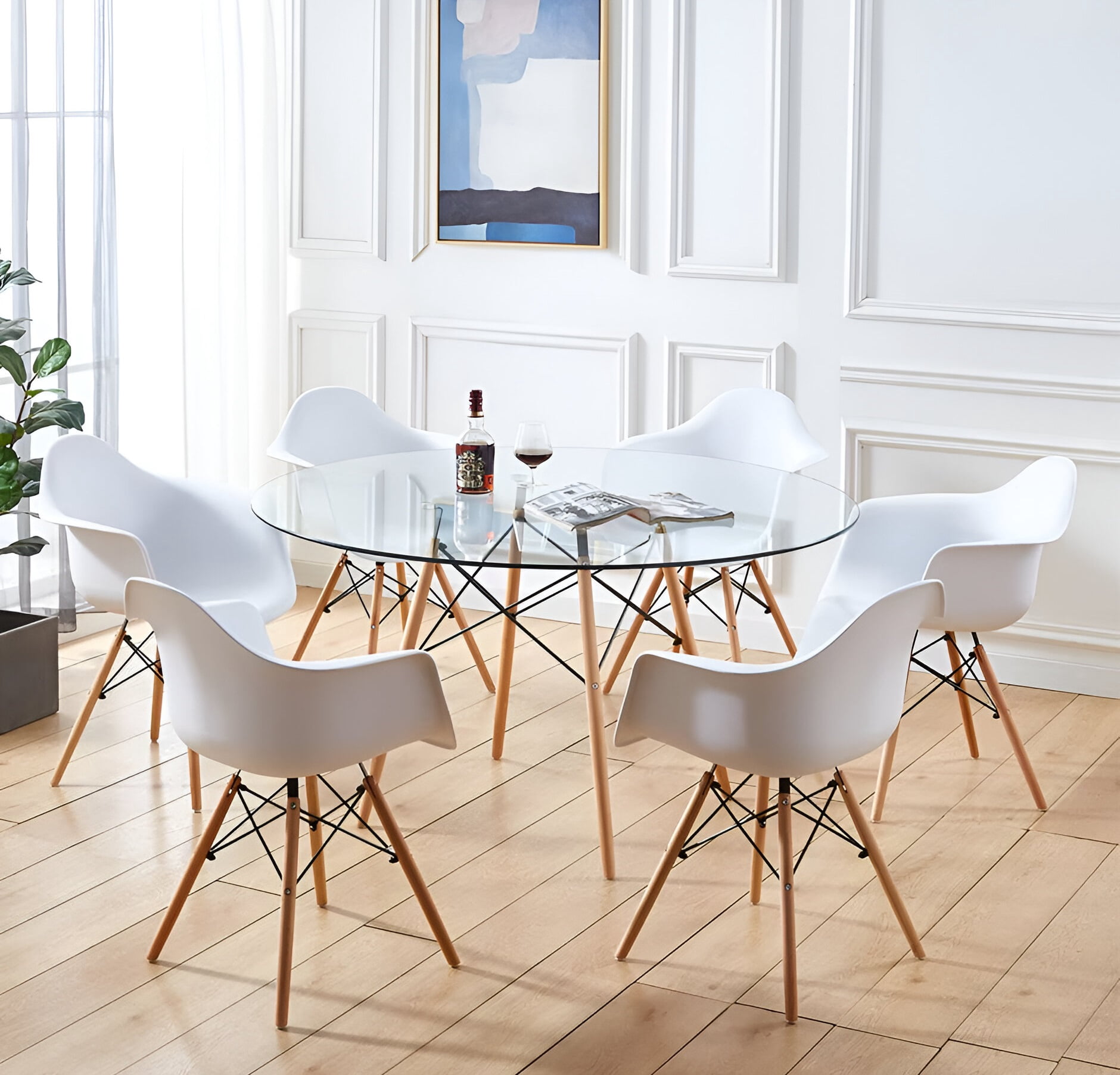 Heavenly Collection Clear Dining Table 32"