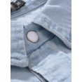 thumbnail image 4 of Kmbangi  Men's Casual Denim Shirts Solid Color Long Sleeve Lapel Button Tops for Party Spring Autumn, 4 of 6
