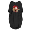 thumbnail image 3 of Styesk Robes pour Femmes la Mode Robe d'Hiver pour Femmes Grande Taille Ample avec Poches Robe de Noël Imprimée, 3 of 5