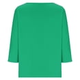 thumbnail image 4 of WRKEKC Chemises à Manches Longues pour Femmes, Hauts à Manches Longues pour Femmes, Haut/chemise à Col Rond à Manches Trois-Quarts Ample et Décontracté Uni pour Femmes, 4 of 7