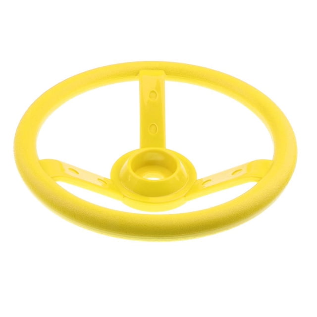 Ensemble de Jeu Extérieur pour Enfant Volant Jouet Volant de Course Maisonnette Cadre d'Escalade Jaune