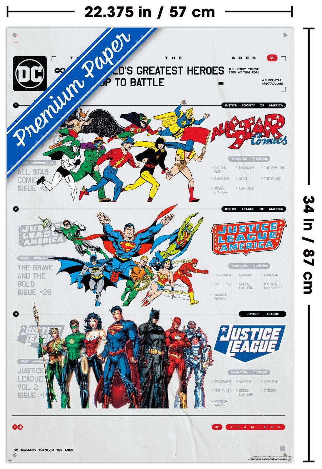 DC Comics 90th - Greatest Team-Up Wall Poster, 22.375" x 34" Framed