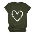 thumbnail image 2 of EGNMCR T-Shirts pour Femmes T-shirt à Col Rond Imprimé à Manches Courtes pour Femmes, Mode Décontractée, Coupe Ample, Hauts, 2 of 6