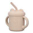thumbnail image 3 of Silicone Baby Cup Drinking Training Two Handles Lid Straw Cartoon Style  Durable Silicone Toddler Straw Cups, 3 of 8