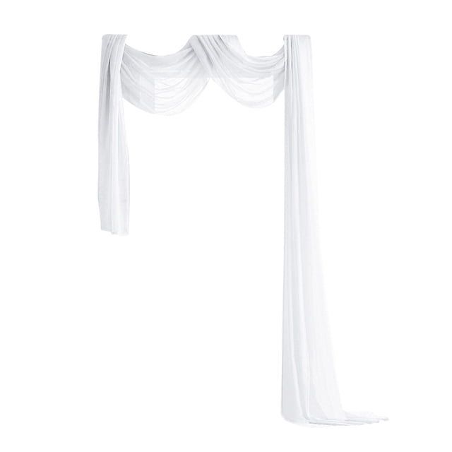 VogueV Rideaux Transparents - Habillages de Fenêtre Filtrant la Lumière (Multicolore) Blanc