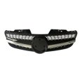 thumbnail image 1 of Grille avant pour Mercedes-Benz R230 SL Class 2007-2009 SL550 Pare-Chocs Supérieur de Voiture Noir/argent Grille en Maille, 1 of 6