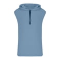 thumbnail image 3 of DPTALR T-Shirt de Sport Sans Manches Décontracté à Capuche Solide pour Hommes, 3 of 5