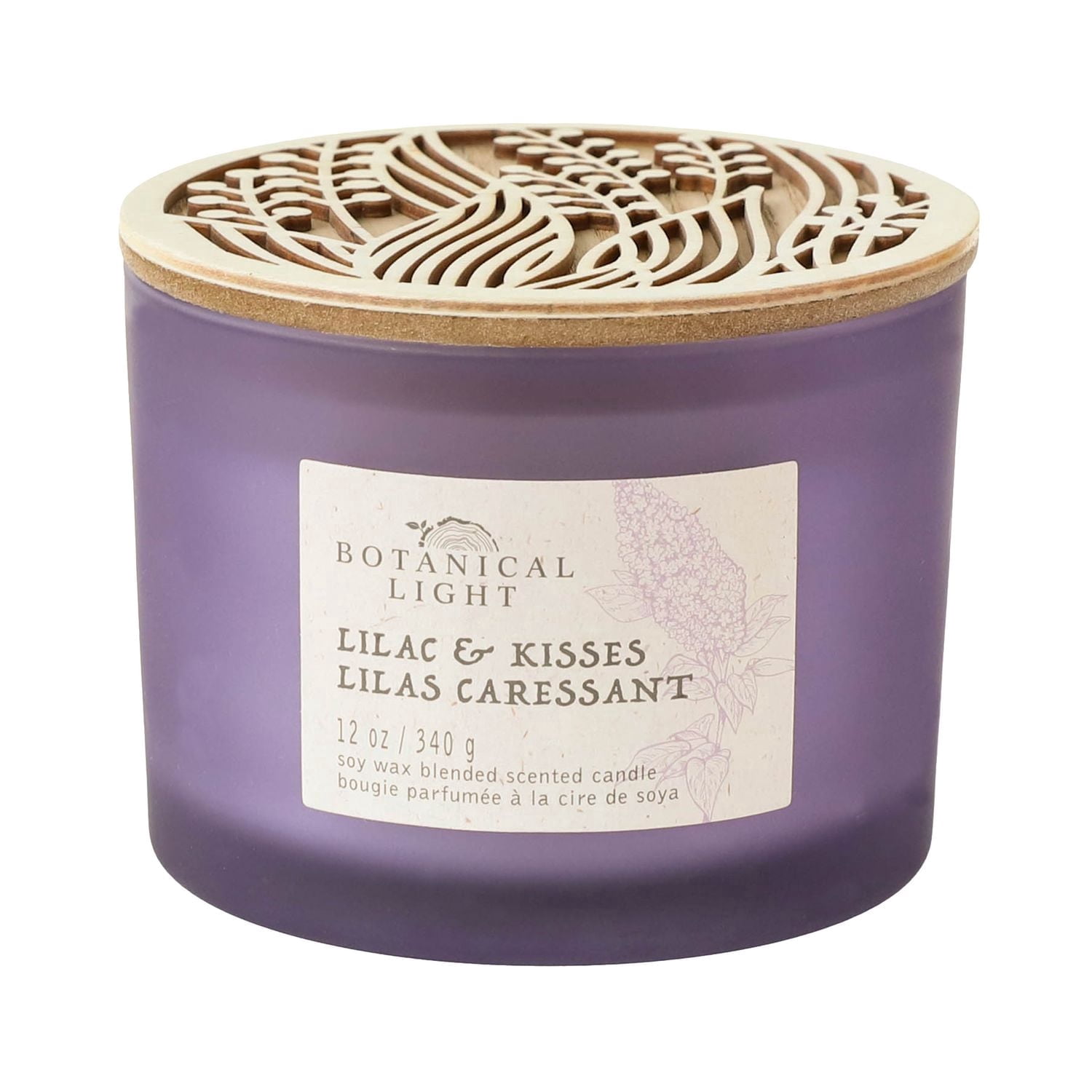 Botanical Light 16.4OZ Spiced Berry Soy Wax Blended Scented Candle,3 cotton wick