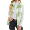 thumbnail image 2 of Innerwin Waistcoat Zip Up Ladies Fleece Vest Work Sleeveless Lightweight Sherpa Jacket Fluorescent Green 2XL, 2 of 6