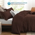 thumbnail image 3 of 500 TC 100% Egyptian Cotton Duvet Cover Zipper Closur Ultra Soft Durable and Fade Resistant Solid Pattern, 3 of 7