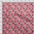 thumbnail image 4 of oneOone Tissu Flex Coton Rose Feuille Tropicale Matériel de Robe Tissu Imprimé Tissu au Mètre 40 Pouces de Large, 4 of 5