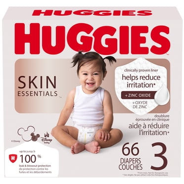 Huggies Skin Essentials Baby Diapers, Size NB-6, 84-42 Count