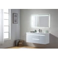 thumbnail image 2 of Vanity Art 48 Inches LED Single Sink Wall Mounted Bathroom Vanity Set 2 Drawers 4 Shelves Storage Cabinet White Engineered Top Undermount Rectangle Sink, 2 of 7