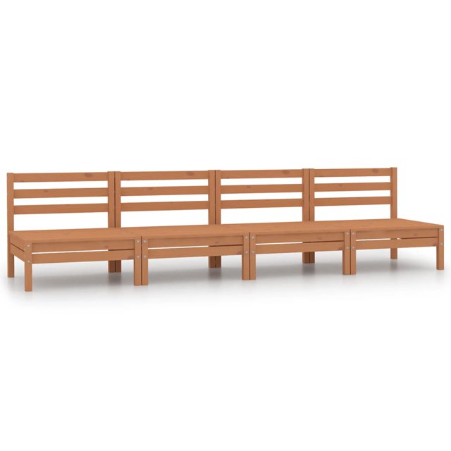 vidaXL Canapés de Jardin 4 Pcs Brun Miel en Pin Massif