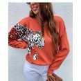 thumbnail image 2 of REDHOTYPE omen Surdimensionné Pull Col Rond Lanterne Manches en Vrac Pull Chunky Pull Pull Pull Pull en Tricot Tops, 2 of 5