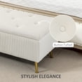 thumbnail image 4 of HOMCOM Banc Ottoman de Rangement avec Pattes en Acier, Grand Coffre de Rangement de 43 Pouces, 4 of 10