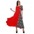 thumbnail image 2 of Moomaya Robe Midi en Viscose à Imprimé Style Santoon, Encolure Dégagée, Décontractée, pour Femmes, 2 of 4