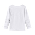 thumbnail image 4 of PMVFHDE Hauts d'Été pour Fille Hauts d'Été pour Fille T-Shirts d'Été pour Fille 2025 T-Shirts pour Fille Tunique T-Shirt pour Fille T-Shirt à Manches Longues pour Filles Haut à Col Rond pour Enfants T-Shirt pour Filles Blanc, 5-6 Ans, 4 of 5