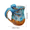 thumbnail image 3 of WIFKLSIIPG Dive Into Every – Handmade Mug 3D Blue Ceramic Coffee Mug Funny White Dotted Tea Mug for Marine Enthusiasts, 3 of 5