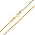 thumbnail image 2 of 18k Gold Overlayed Stainless Steel Hip Hop Rope Chain Necklace, 2 of 6