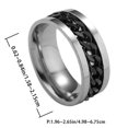thumbnail image 4 of Shisuyan Stylish Titanium Steel Finger Ring for Men with Black Color and Unique Design Size 12, 4 of 9