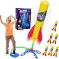 thumbnail image 1 of PENGXIANG Kid Air Rocket Launcher Toy Gift + 6 Foam Rockets for Boy Girl Age 3+, 1 of 8