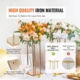 thumbnail image 3 of VEVOR 4PCS Gold Metal Column Wedding Flower Stand, 23.6inch High With Metal Laminate, Vase Geometric Centerpiece Stands, Cylindrical Floral Display Rack for Events Reception, Party Road Leads, 3 of 9